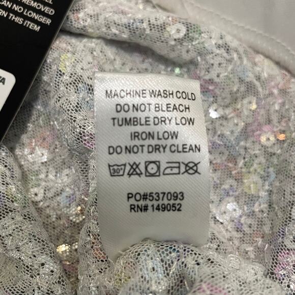 Fashion Nova XL multi color holographic sequin mini skirt SK 2864 - Picture 5 of 9